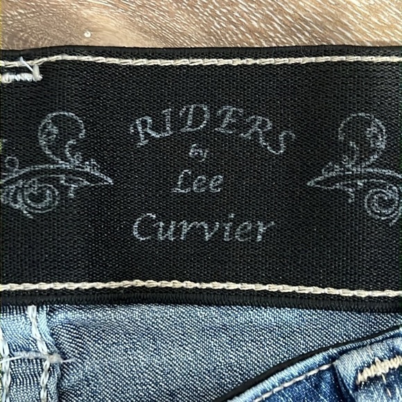 Riders by Lee Curvier Womens 14P Blue Jeans Petite Elastic Waistband - Picture 4 of 16